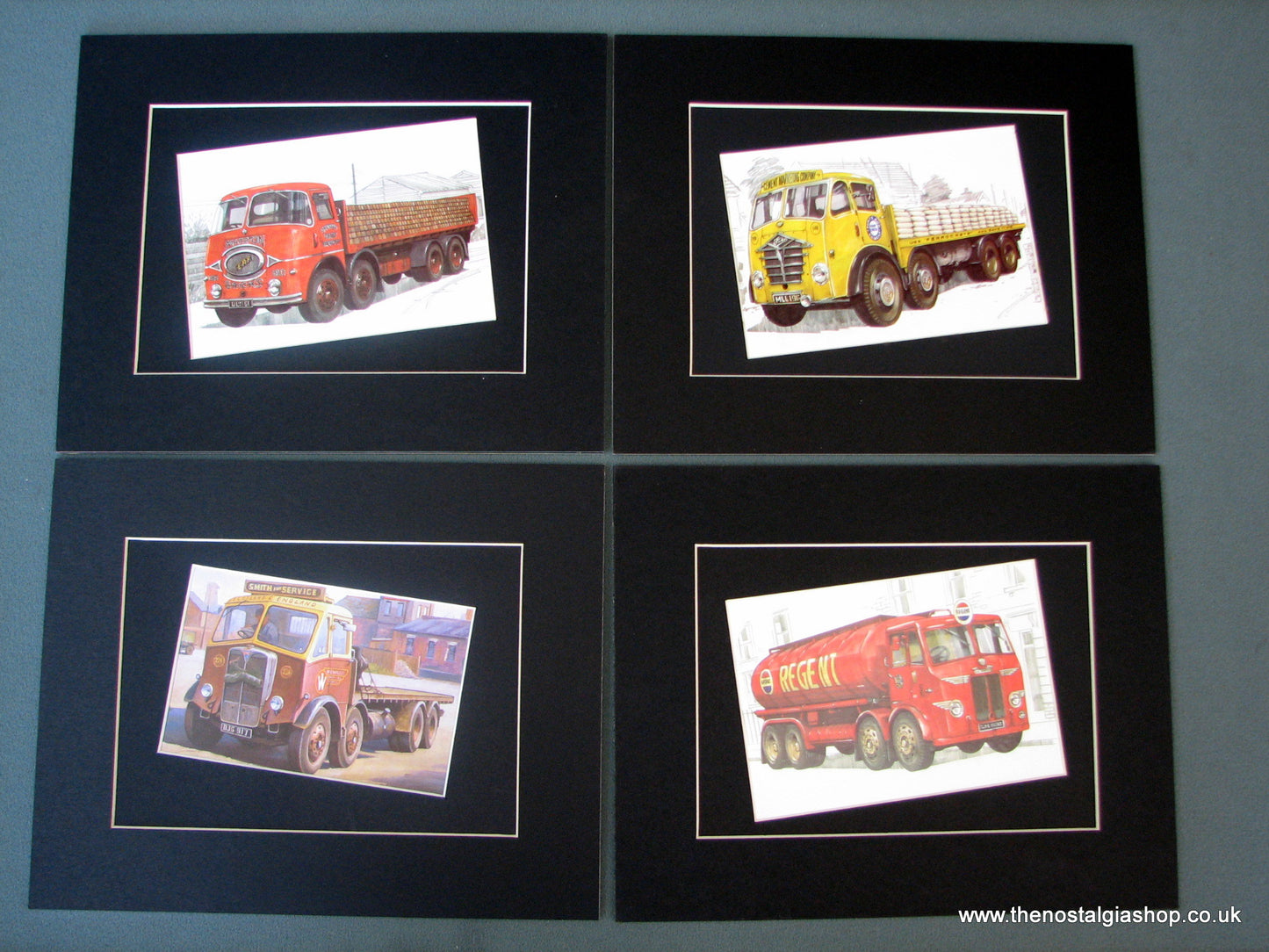 British Lorries. Set Of 4  Mounted prints