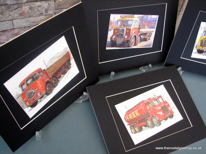 British Lorries. Set Of 4  Mounted prints