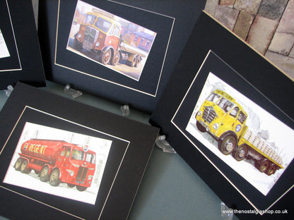 British Lorries. Set Of 4  Mounted prints