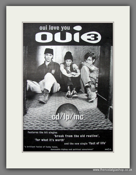 Oui 3 Oui Love You. Original Advert 1994 (ref AD13728)