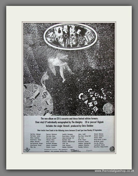 Almighty (The) Crank. Original Advert 1994 (ref AD13732)