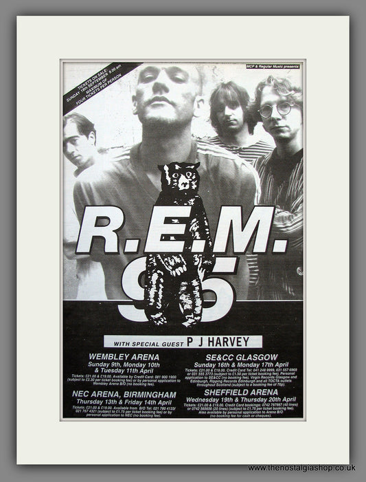 R.E.M Tour Dates. Original Advert 1994 (ref AD13736)