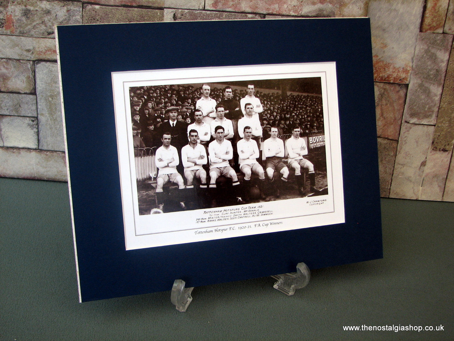 Tottenham Hotspur F.C. 1920 - 21 F.A. Cup Winners. Team Photo in Mount.