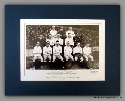 Tottenham Hotspur F.C. 1920 - 21 F.A. Cup Winners. Team Photo in Mount.