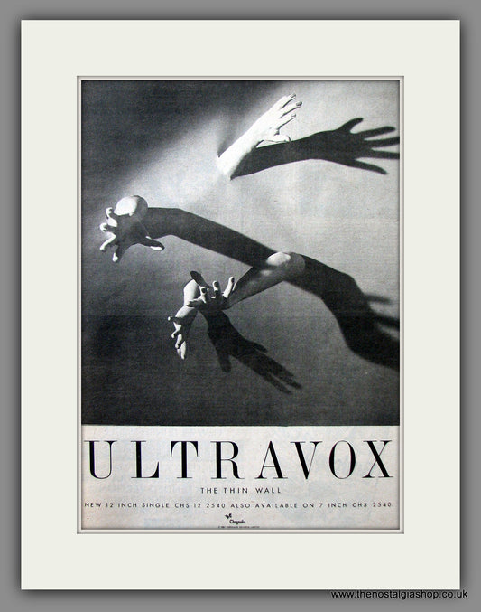 Ultravox The Thin Wall. Original Advert 1981 (ref AD13743)