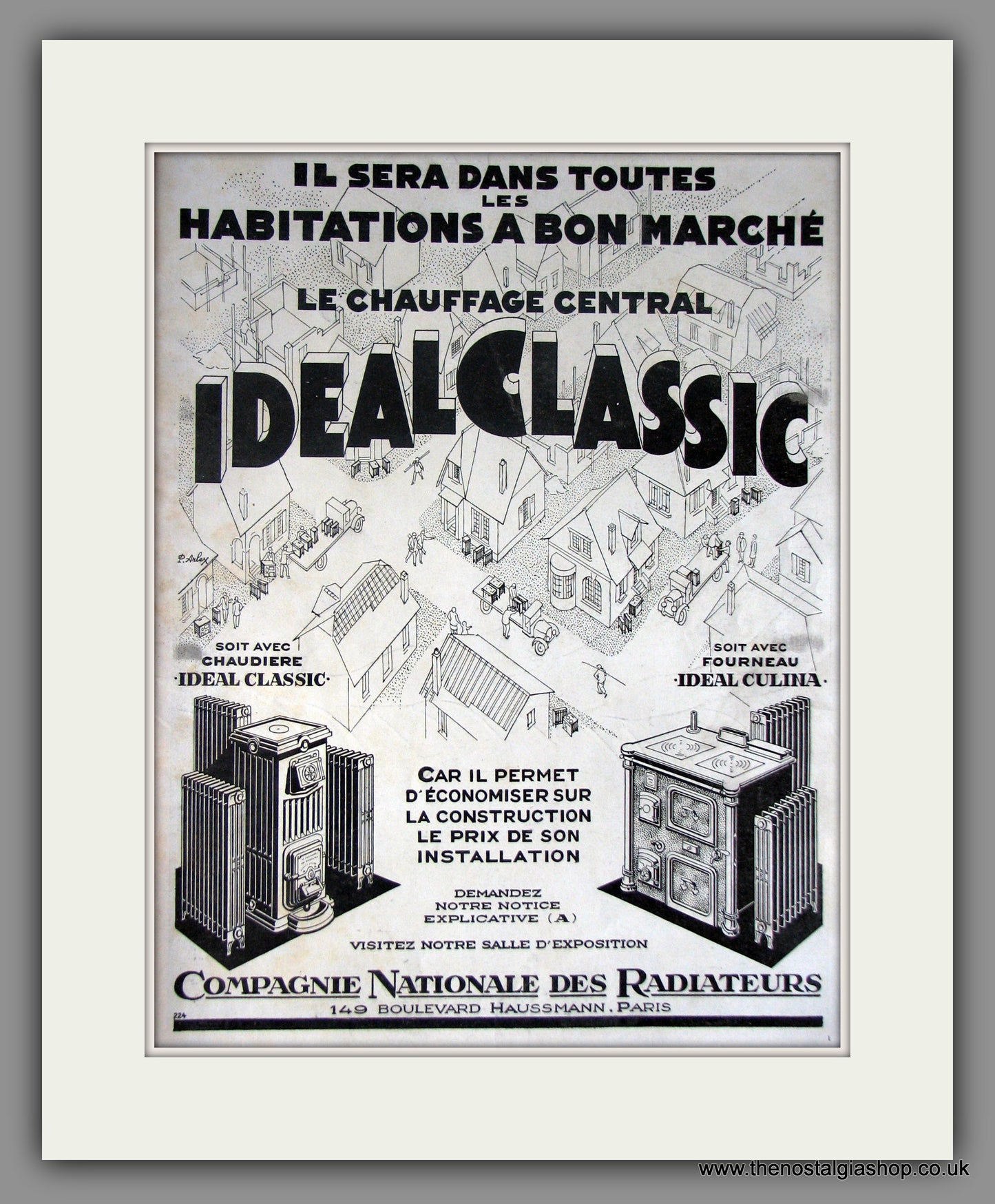 Ideal Classic Radiateurs. Original French Advert 1929 (ref AD11228)