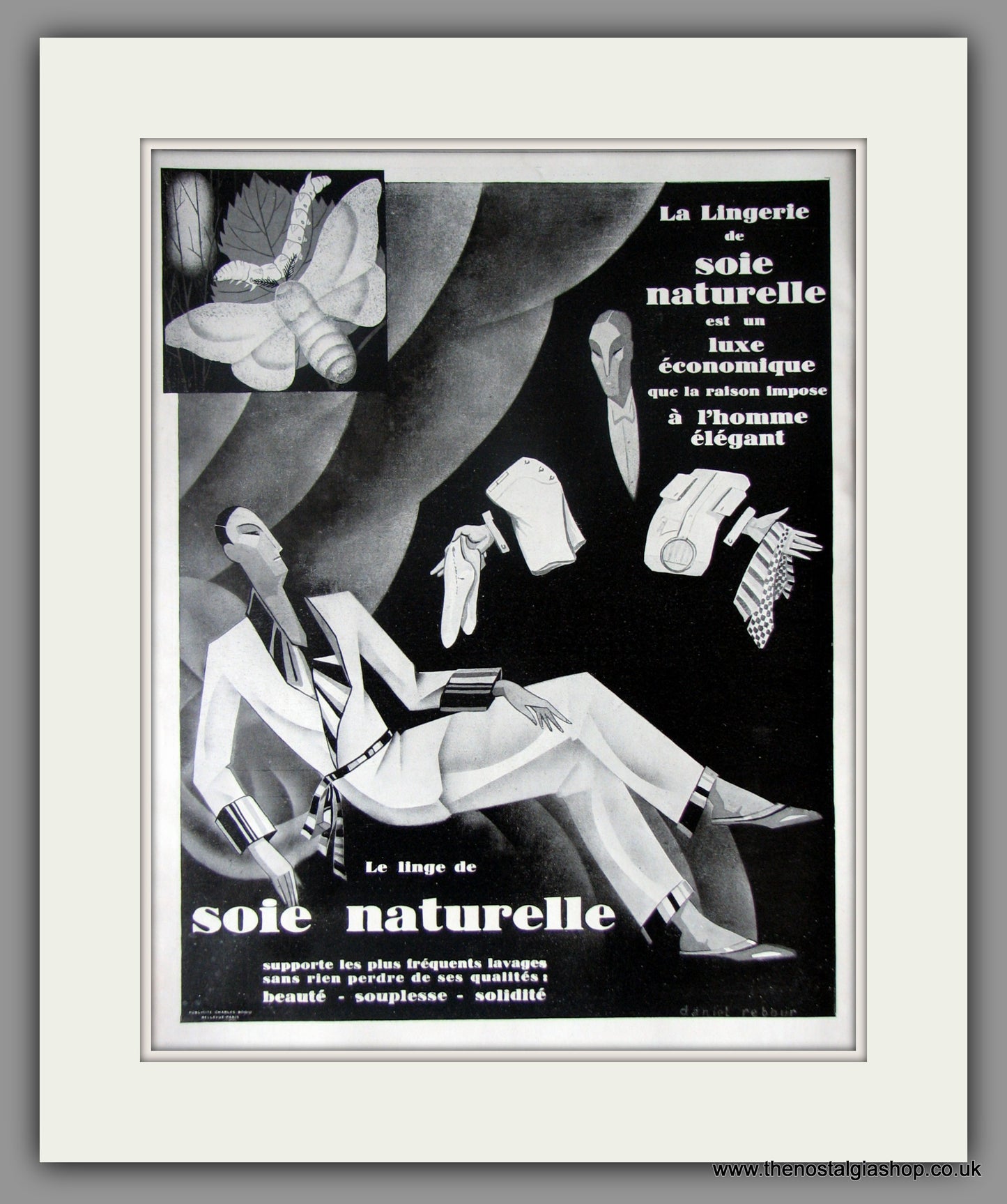 Soie Naturrelle. Male Fashion. Original French Advert 1929 (ref AD11229)