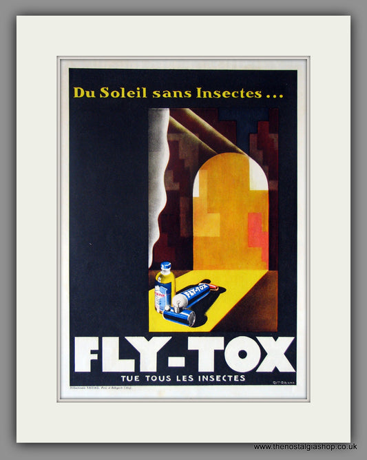Fly-Tox Insect Spray. Original French Advert 1930 (ref AD11441)