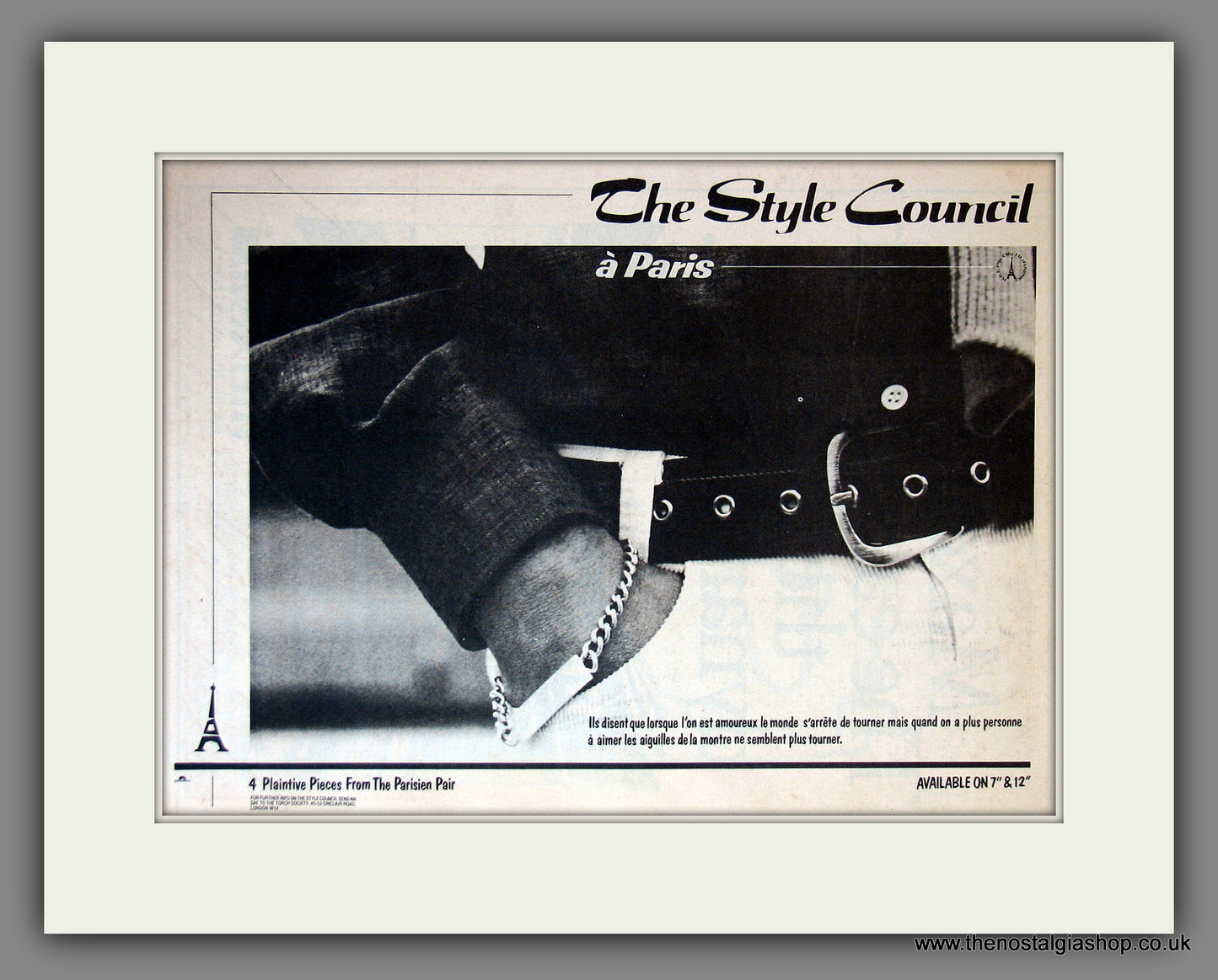 Style Council (The) a Paris. Original Advert 1983 (ref AD13757)