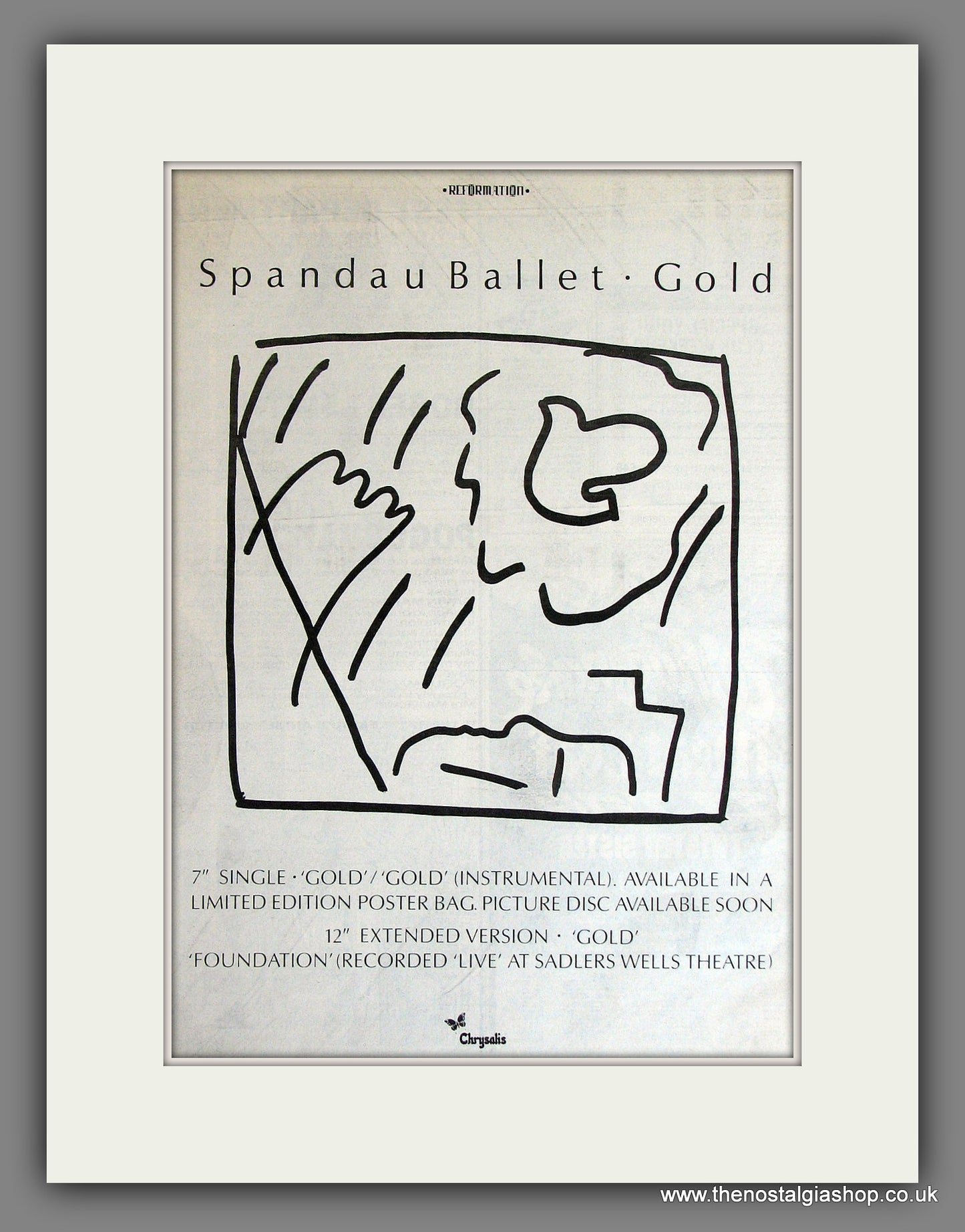 Spandau Ballet Gold. Original Advert 1983 (ref AD13758)