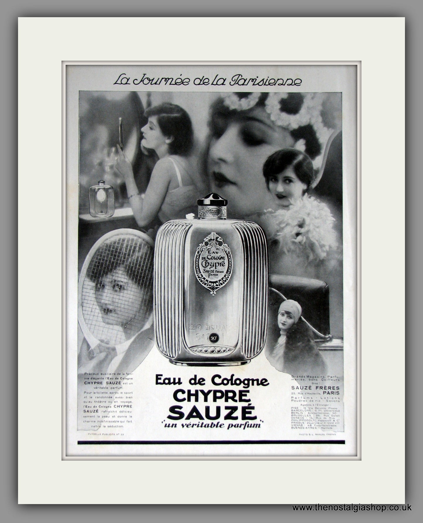 Chypre Sauze Parfum. Original French Advert 1929 (ref AD11234)