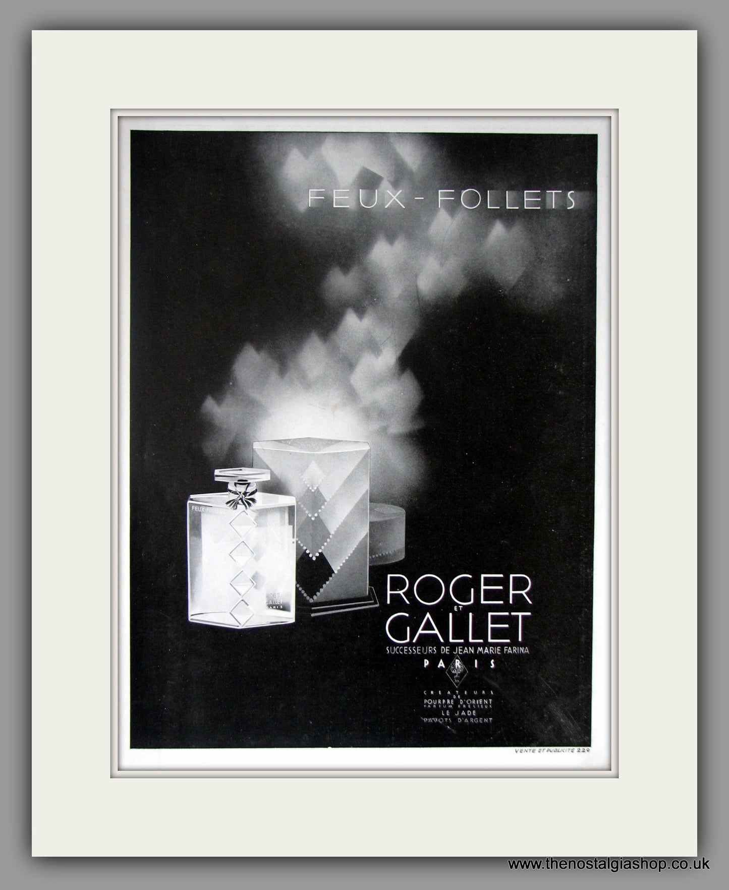 Roger Et Gallet Parfum. Paris. Original French Advert 1930 (ref AD11236)