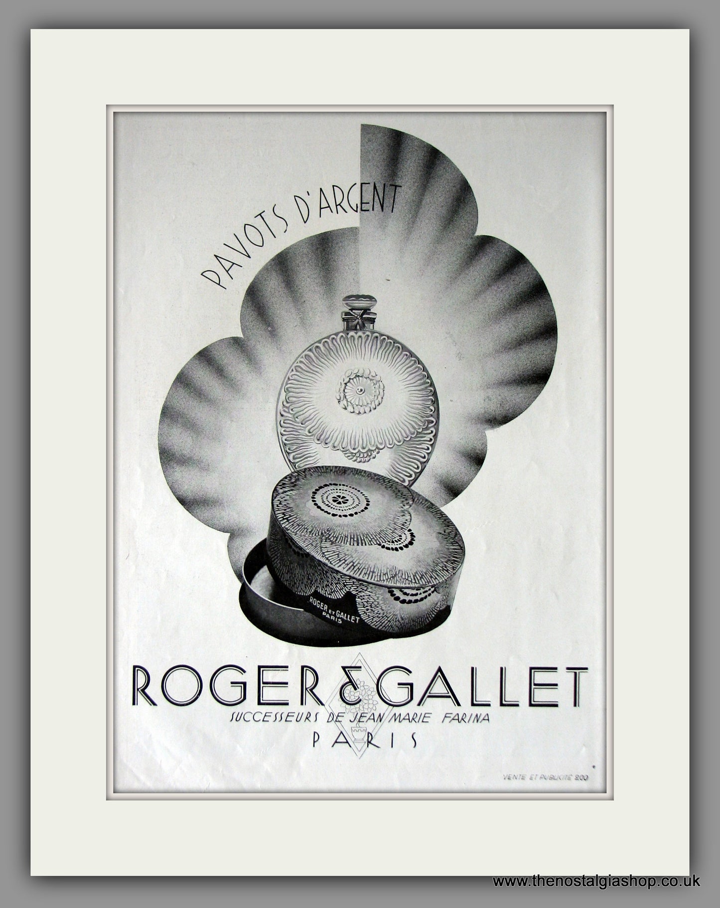 Roger Et Gallet Parfum. Paris. Original French Advert 1930 (ref AD11237)