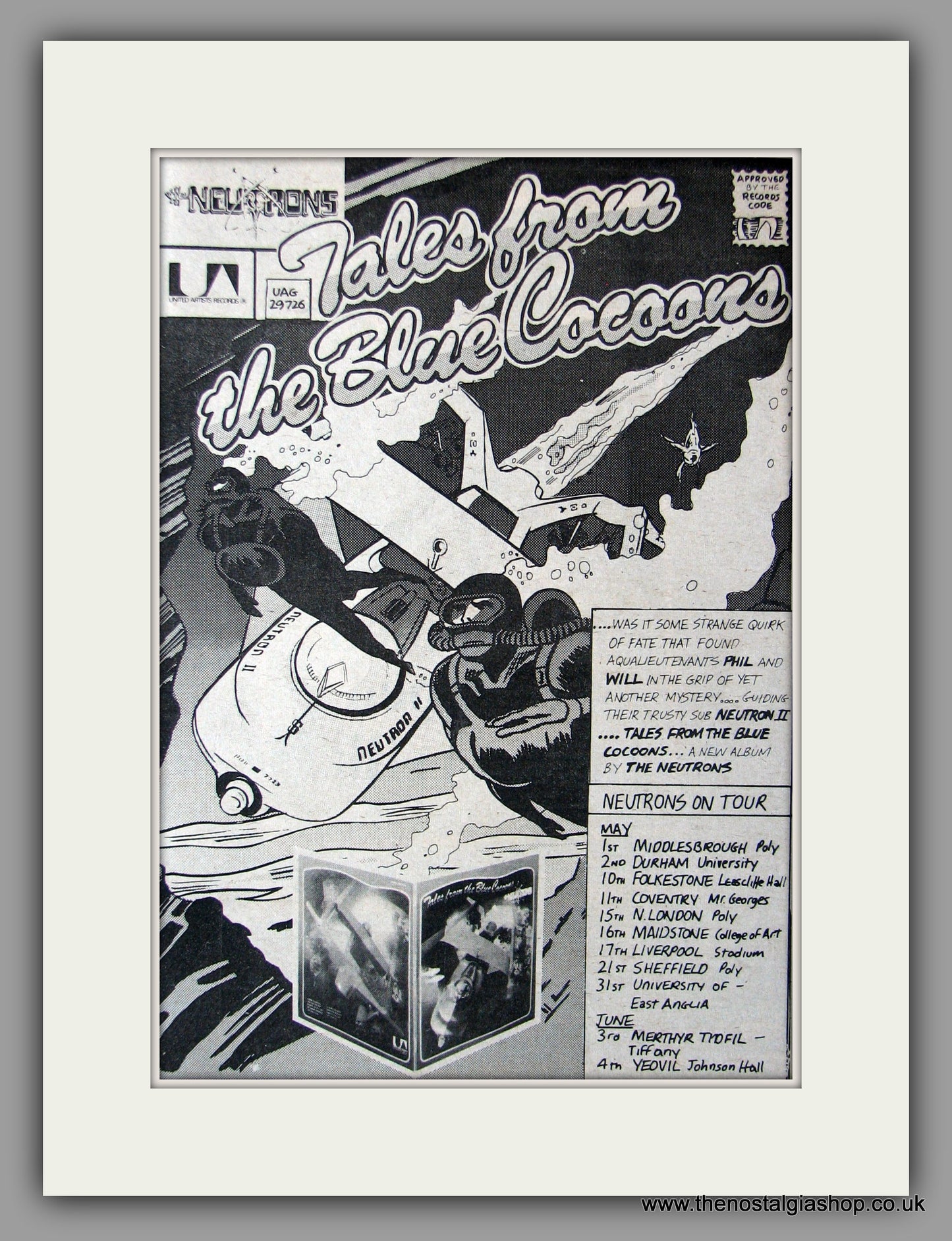 Neutrons. Tales From The Blue Cocoons. 1975 Original Advert (ref AD51304)