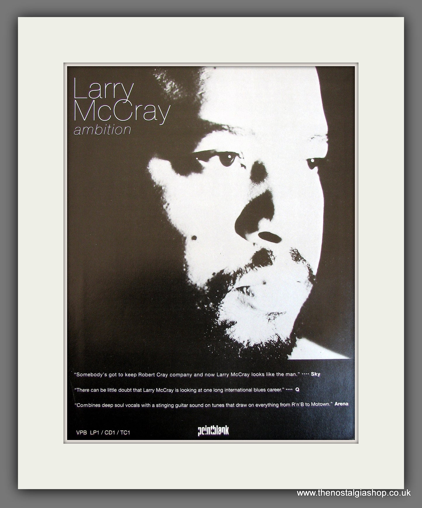 Larry McCray Ambition. Original Vintage Advert 1990 (ref AD56228)