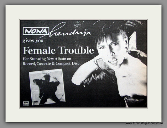 Nona Hendryx. Female Trouble. 1987 Original Advert (ref AD51340)