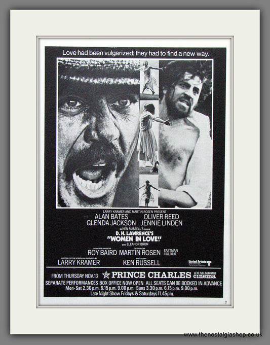 Women In Love. Oliver Reed. Vintage Advert 1969 (ref AD56136)