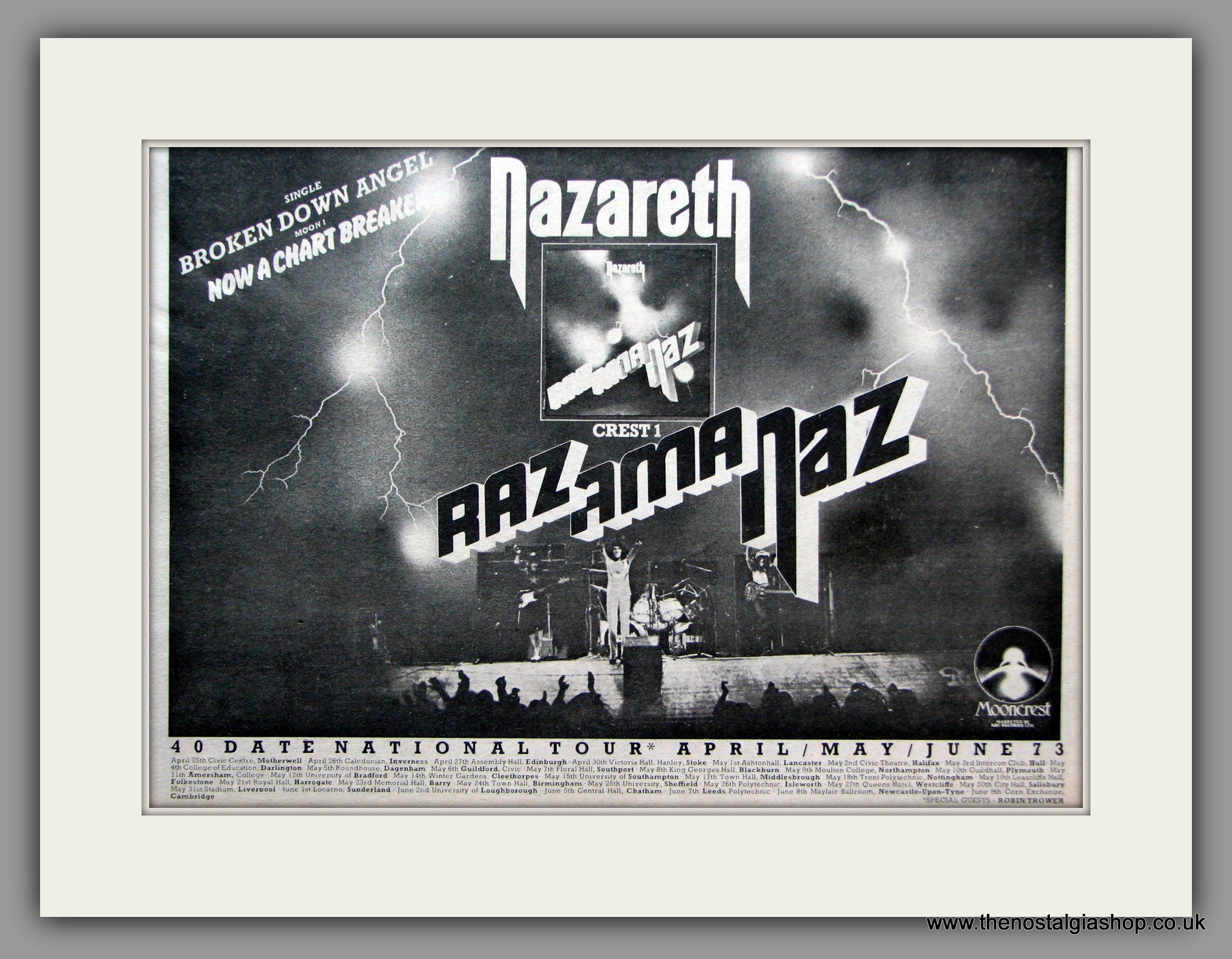 Nazareth. Razamanaz. 1970 Original Advert (ref AD51359) – The Nostalgia ...