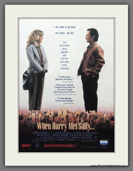 When Harry Met Sally. Vintage Original Advert 1989 (ref AD56145)