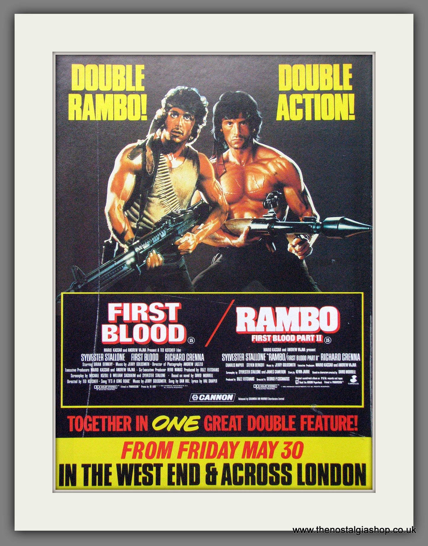 Rambo First Blood Parts I & II. 1986 Original advert (AD56154)