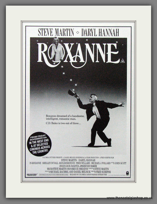 Roxanne. Steve Martin. 1987 Original advert (AD56155)