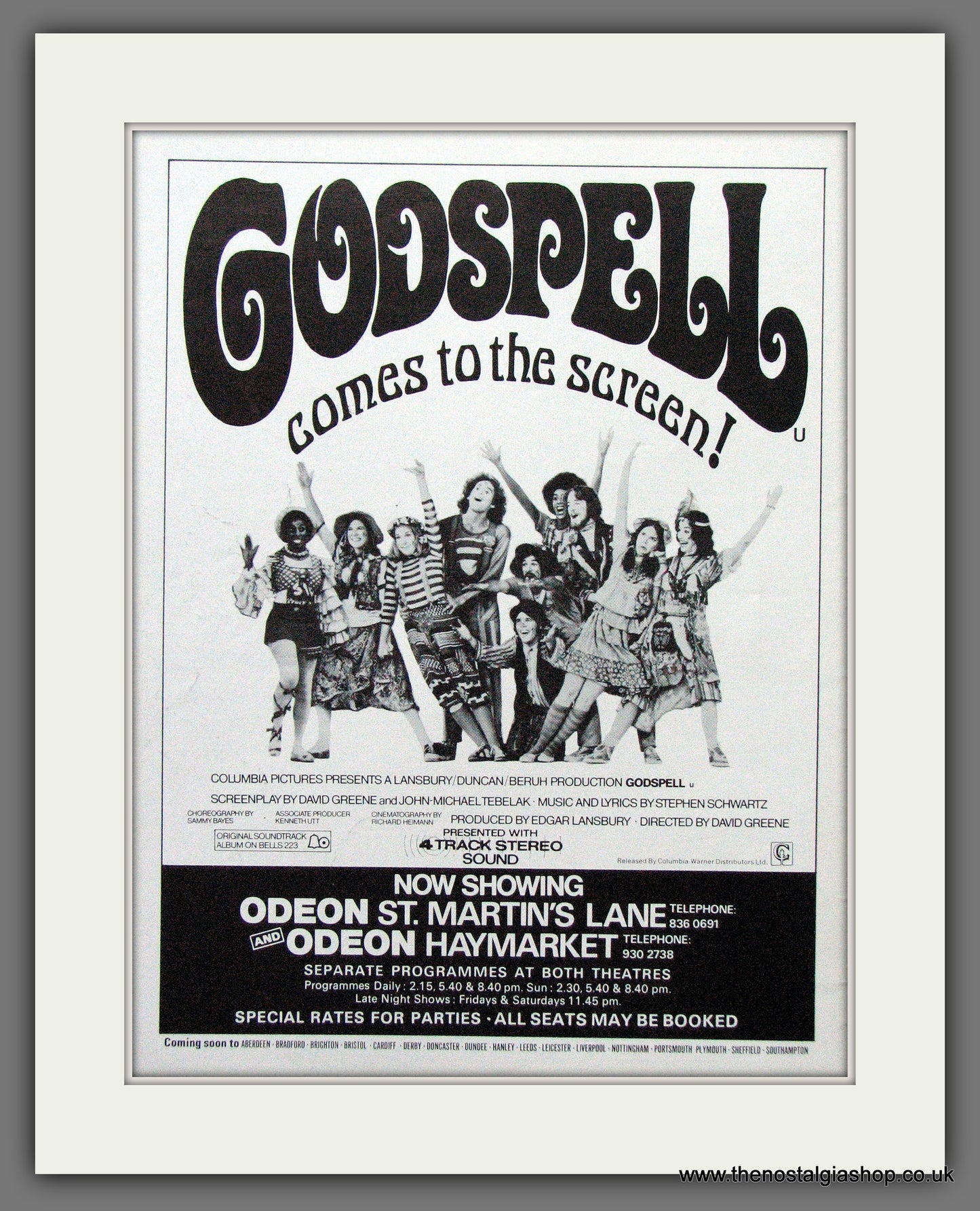 Godspell. 1973 Original advert (AD56159)