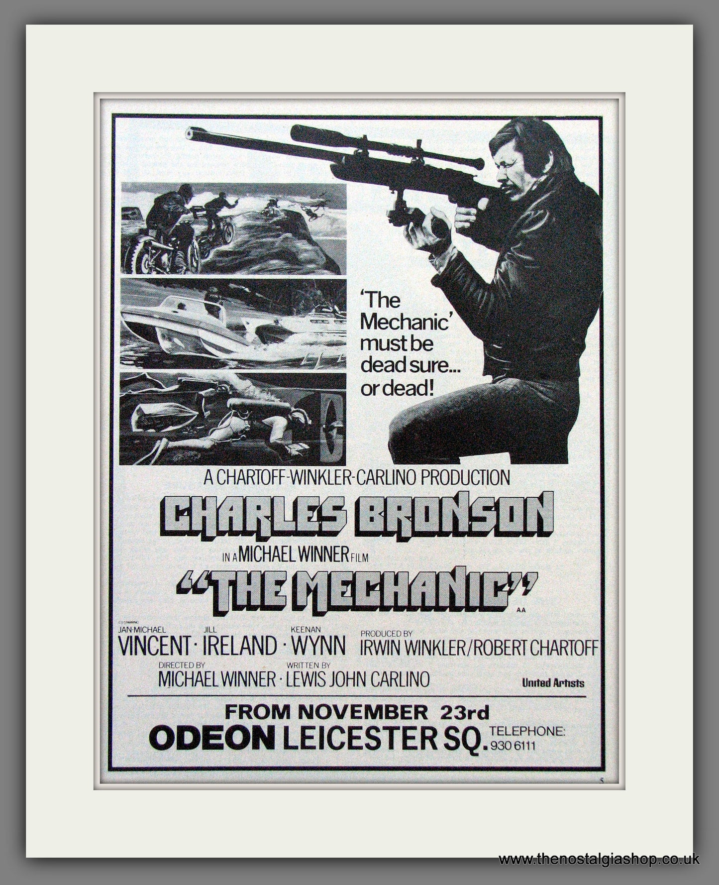 The Mechanic. Charles Bronson. 1972 Original advert (AD56161)