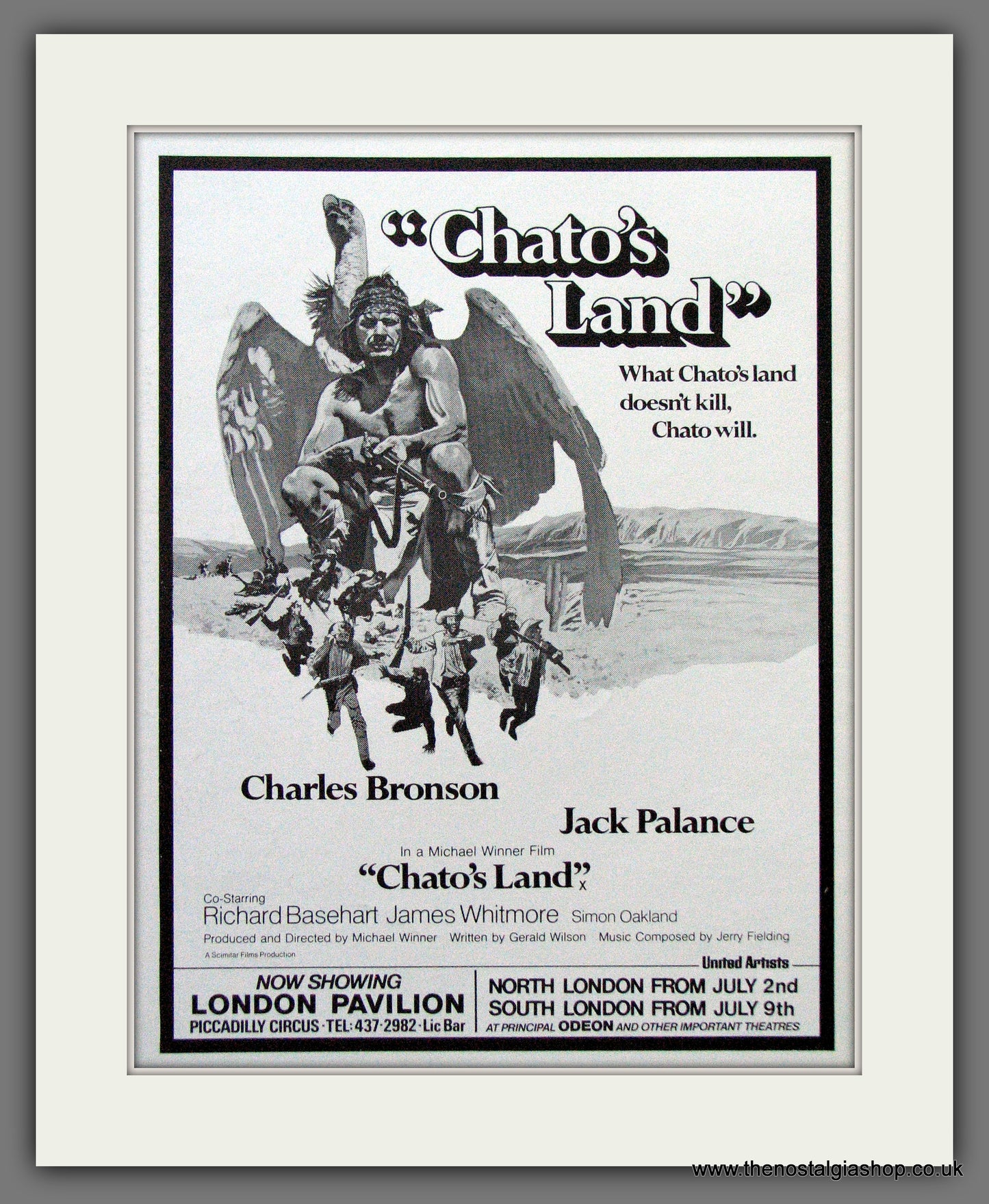 Chato's Land. Charles Bronson. 1972 Original advert (AD56162)