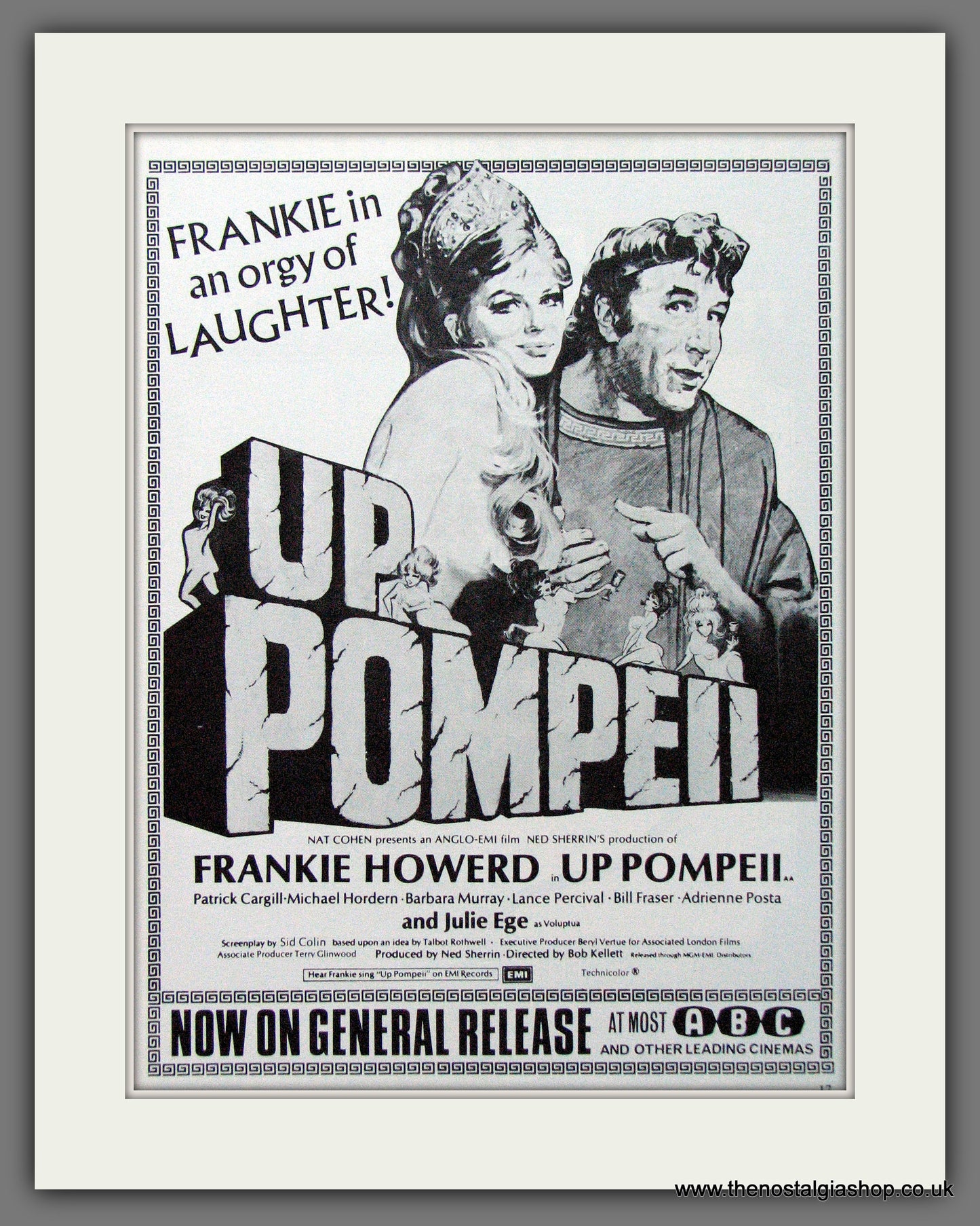 Up Pompei. Frankie Howerd. 1971 Original advert (AD56174)