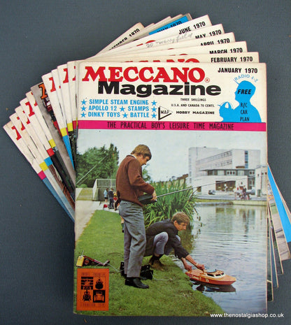 Meccano Magazines 1970. Full year 12 issues.