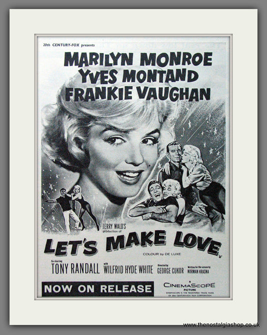 Let's Make Love. Marilyn Monroe. 1960 Original advert (AD56181)