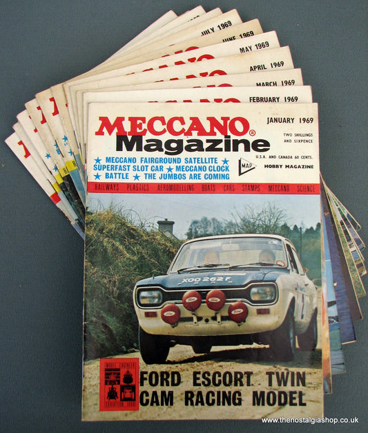 Meccano Magazines 1969. Full year 12 issues.
