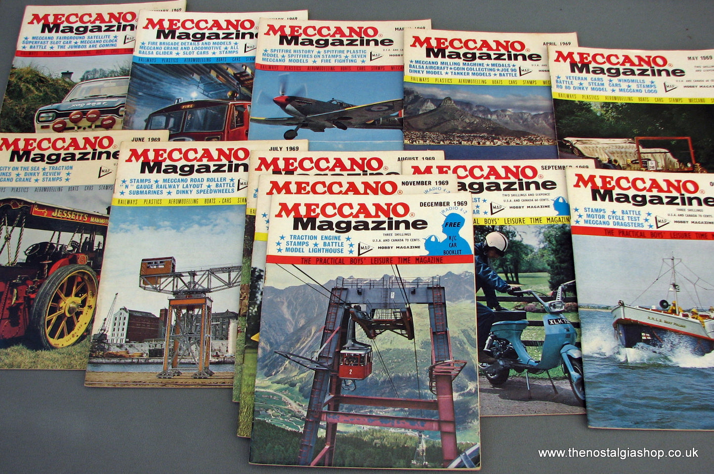 Meccano Magazines 1969. Full year 12 issues.