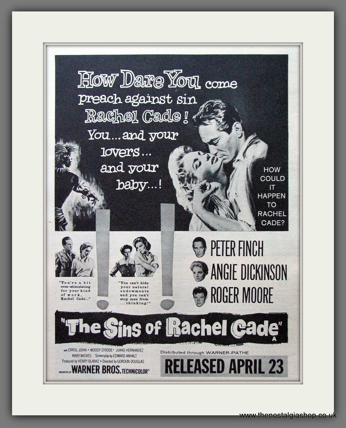 The Sins Of Rachel Cade. Vintage Advert 1961 (ref AD56237)