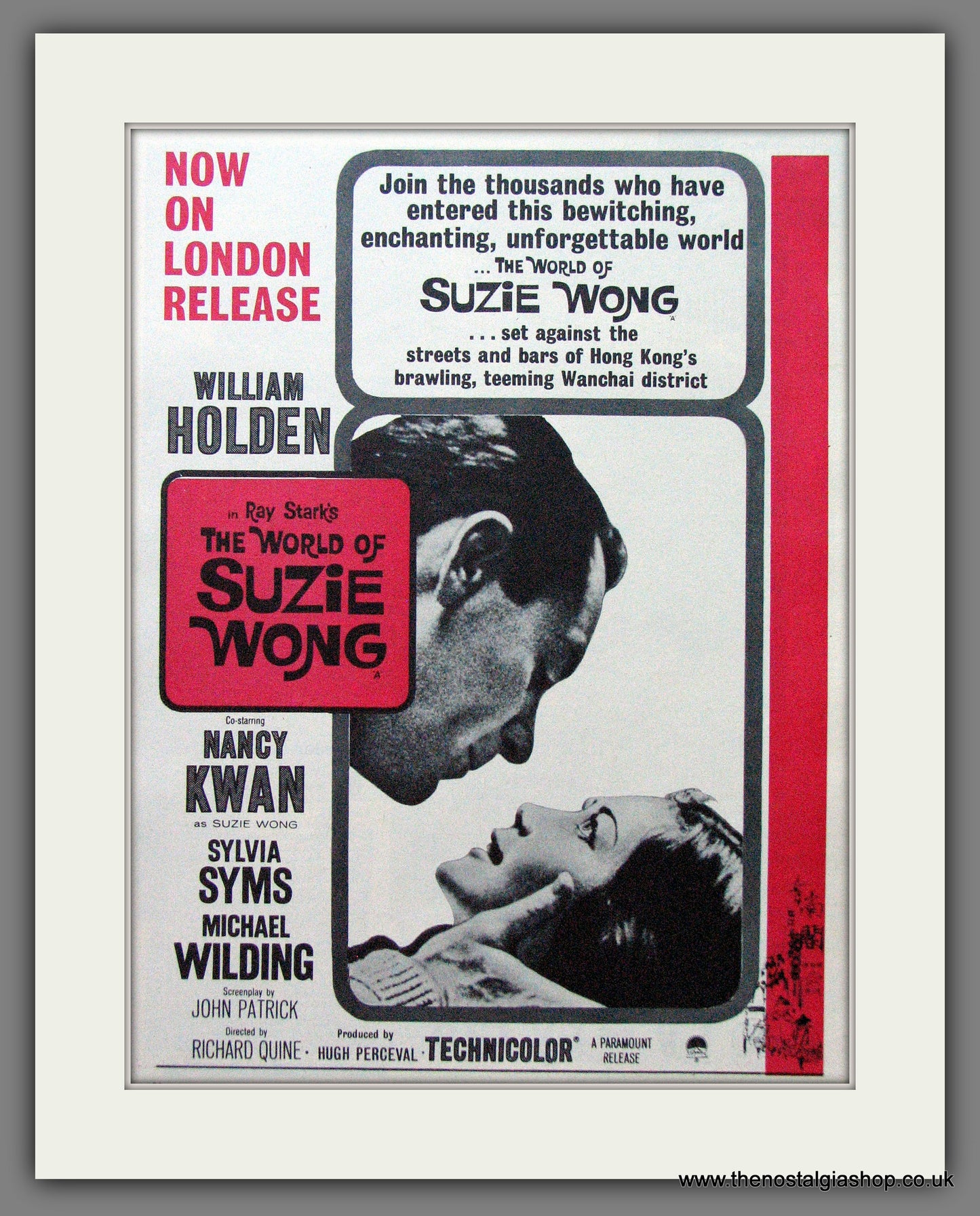 The World Of Suzie Wong. Vintage Advert 1961 (ref AD56238)