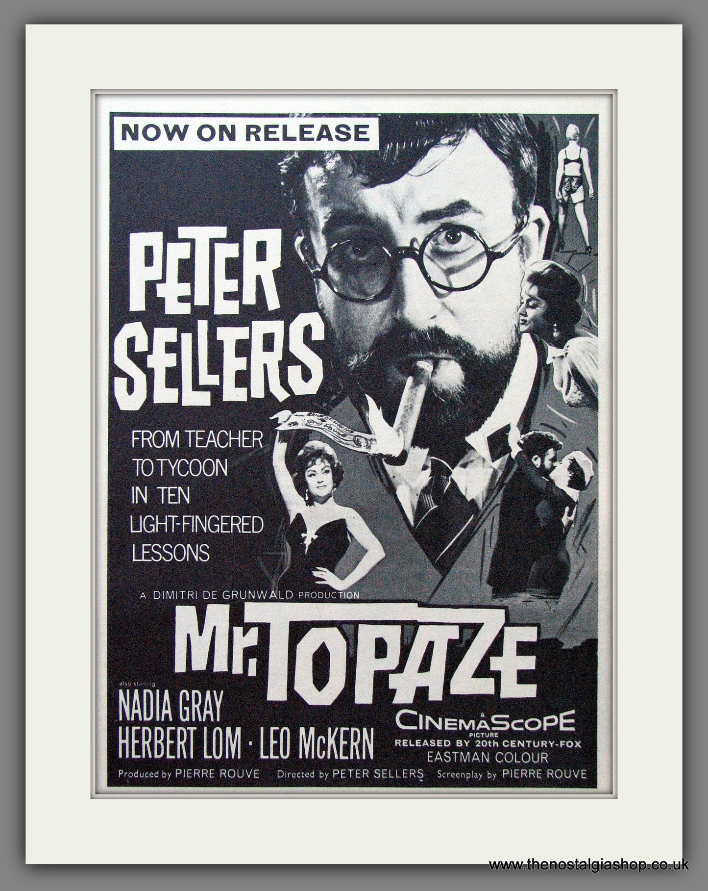 Mr. Topaze. Peter Sellers. Vintage Advert 1961 (ref AD56239)