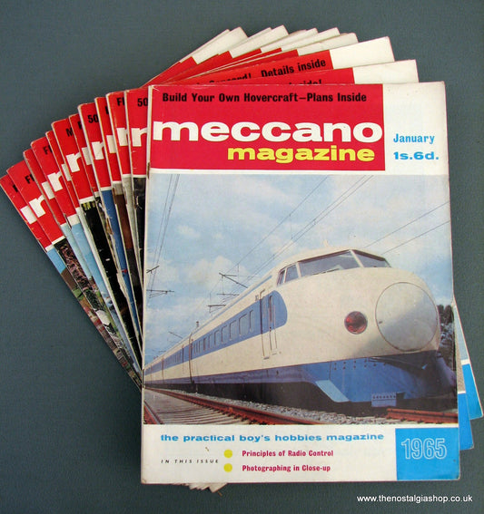 Meccano Magazines 1965. Full year 12 issues.