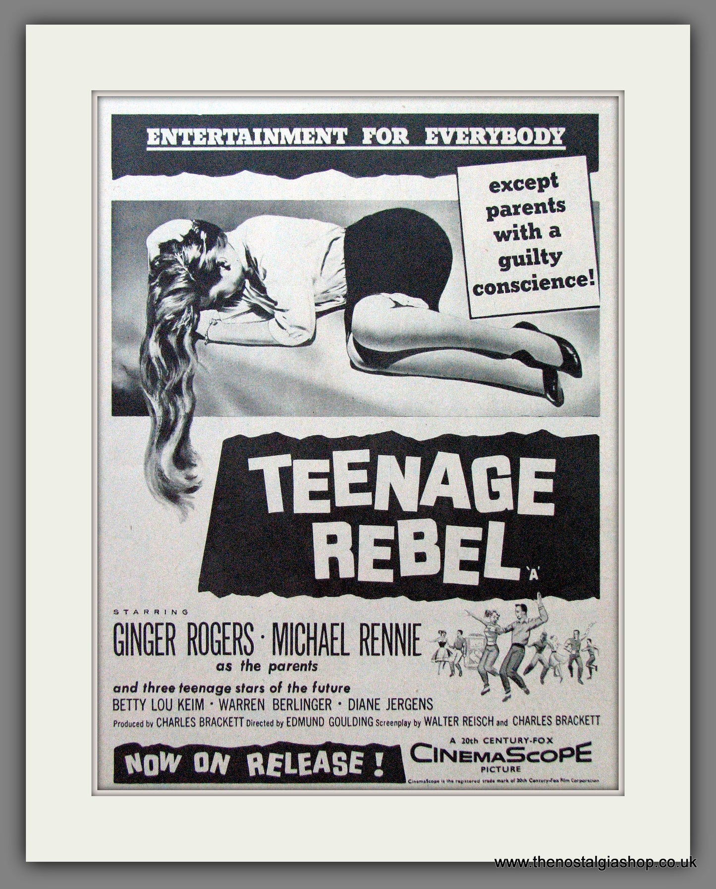 Teenage Rebel. Ginger Rogers. Vintage Advert 1957 (ref AD56257)