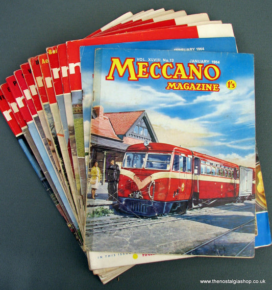 Meccano Magazines 1964. Full year 12 issues.