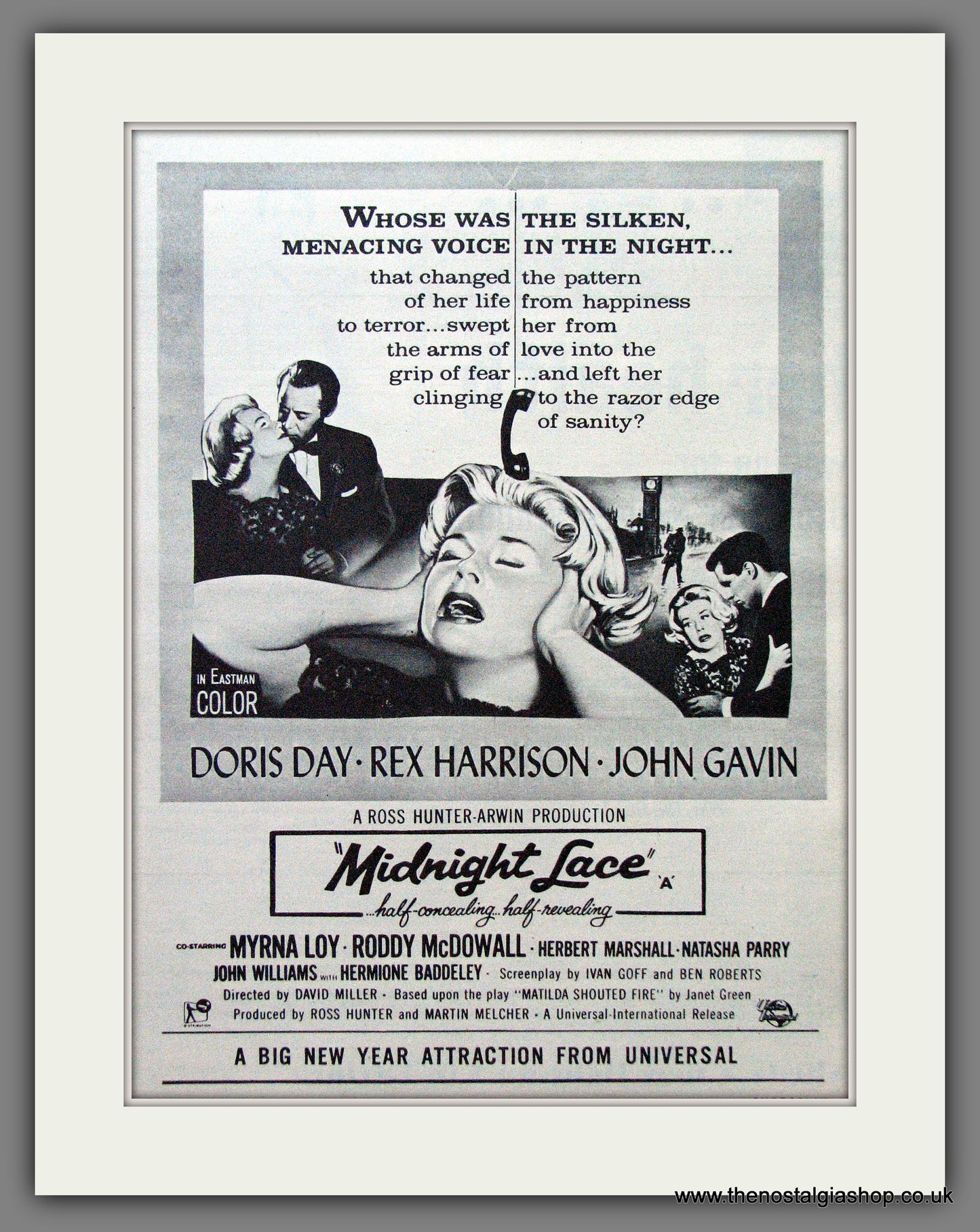 Midnight Lace. Doris Day. Vintage Advert 1961 (ref AD56266)