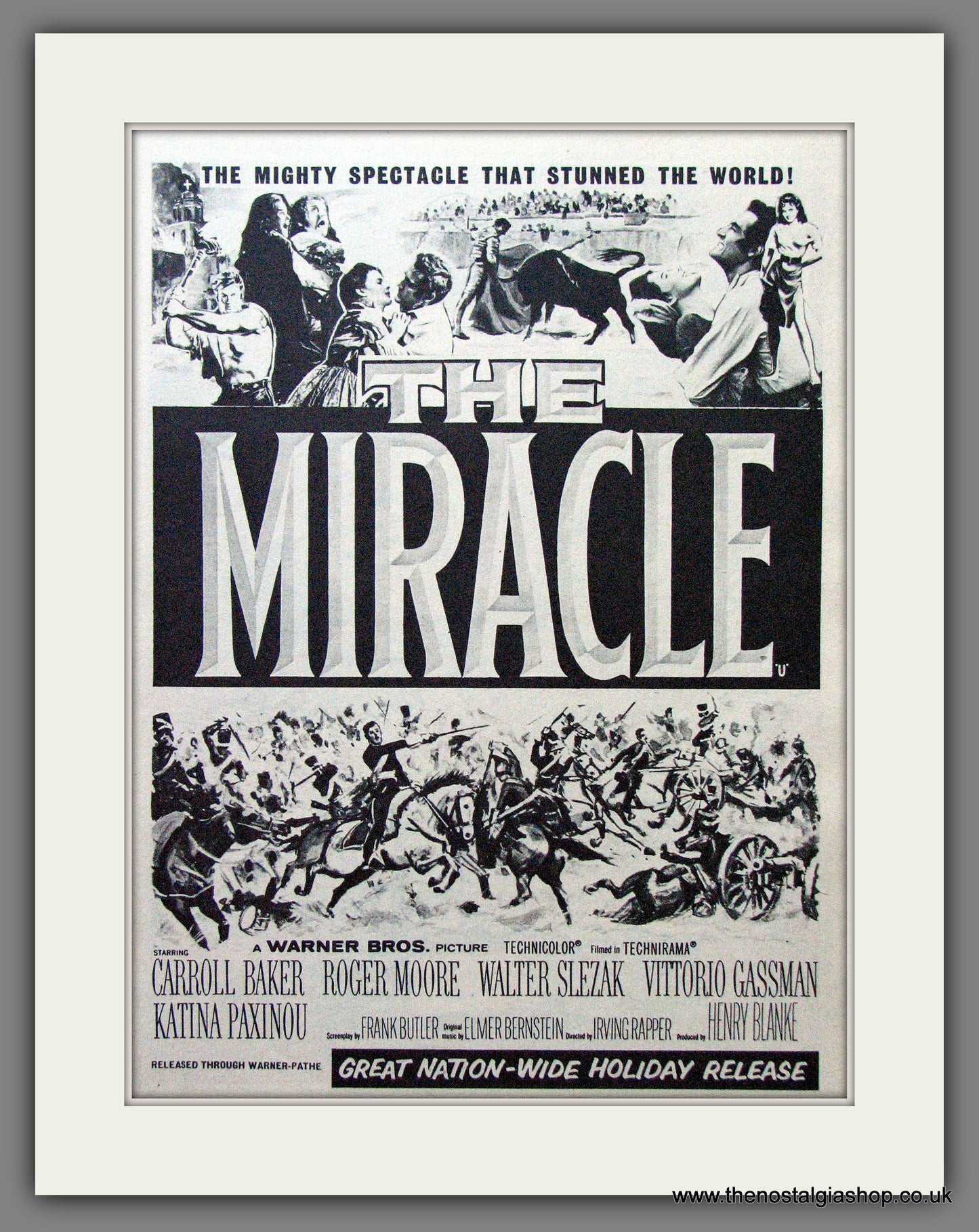 The Miracle. Roger Moore. Vintage Advert 1961 (ref AD56267)