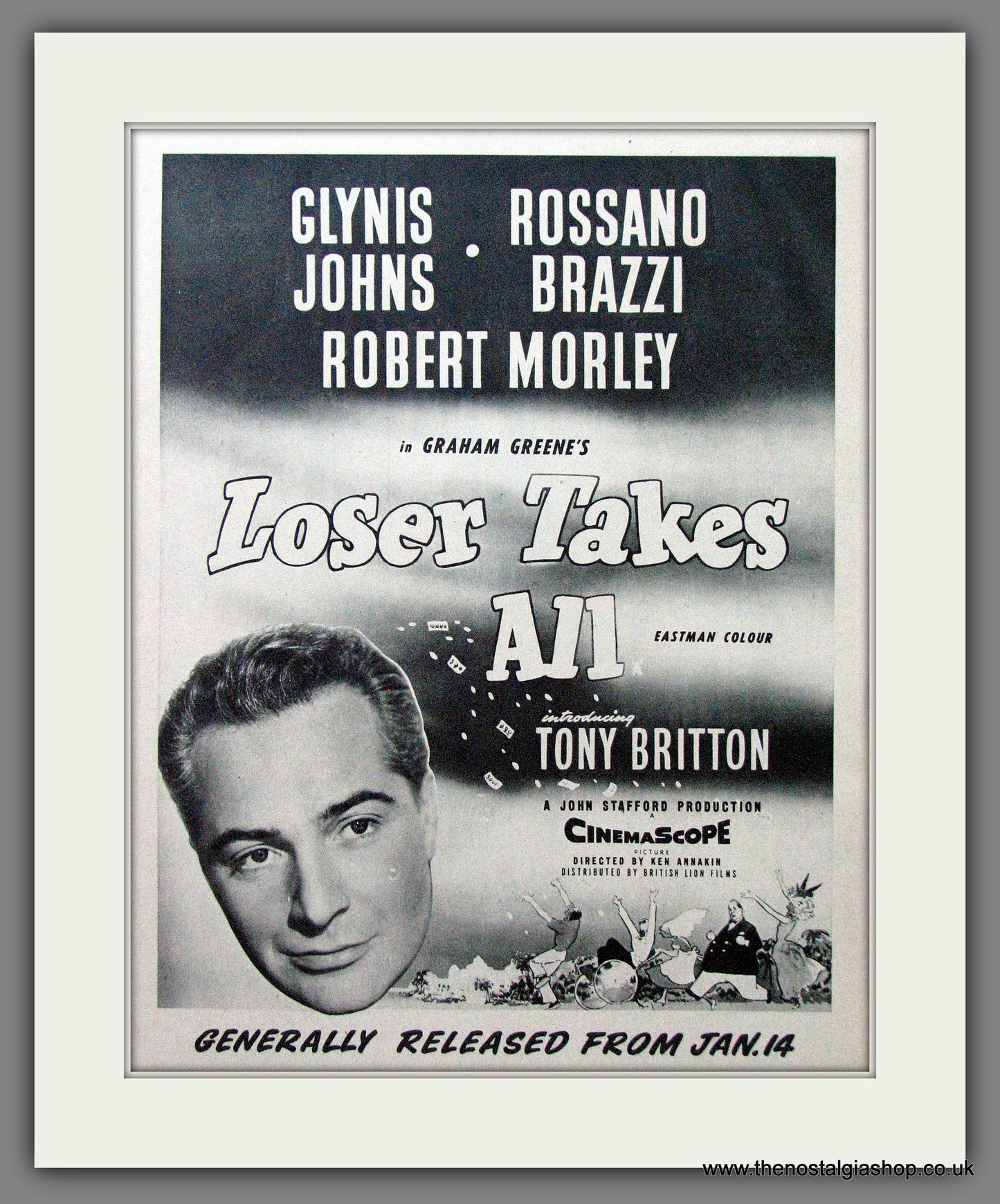 Loser Takes All. Glynis Johns. Vintage Advert 1957 (ref AD56276)