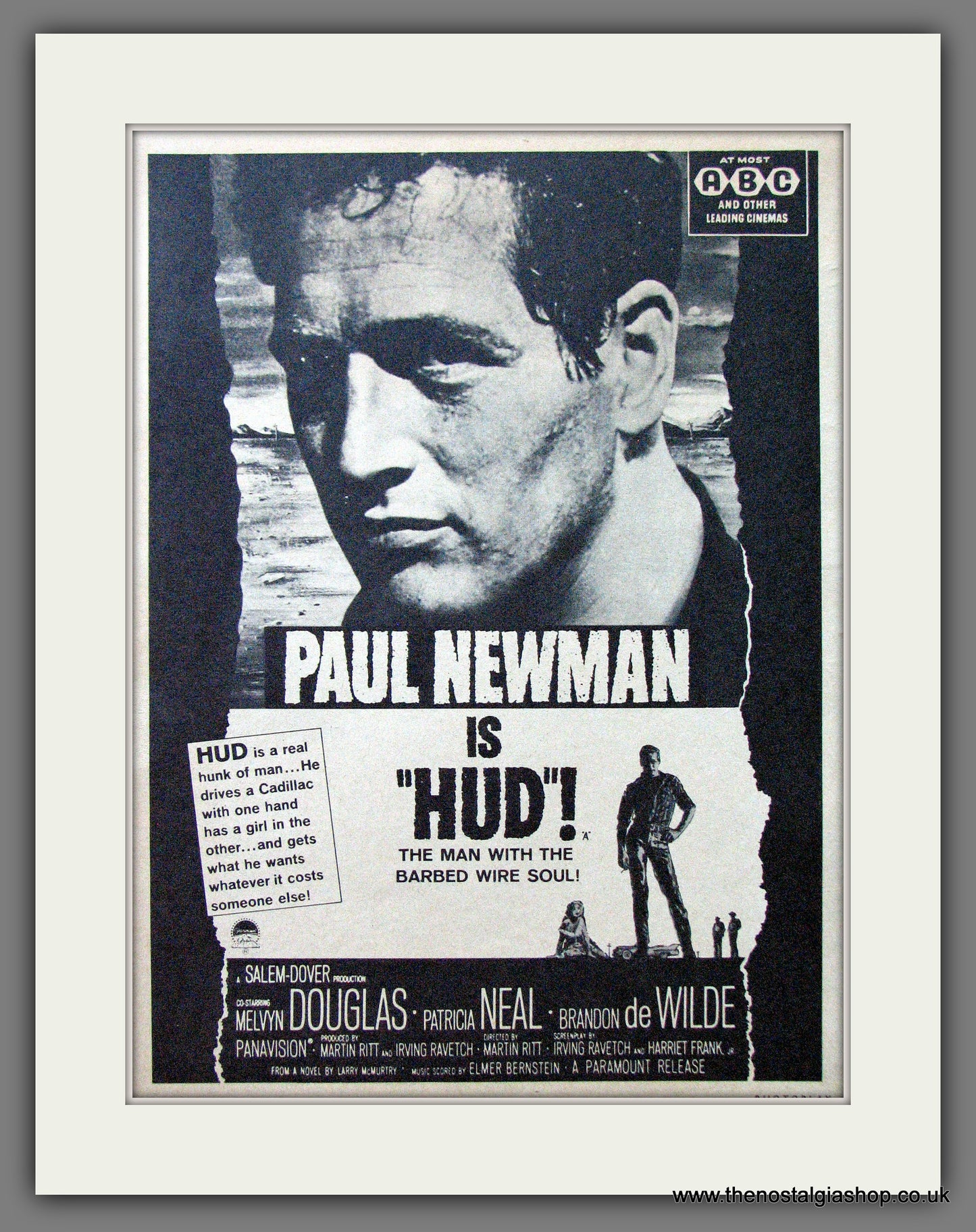 Hud. Paul Newman. Vintage Advert 1963 (ref AD56278)