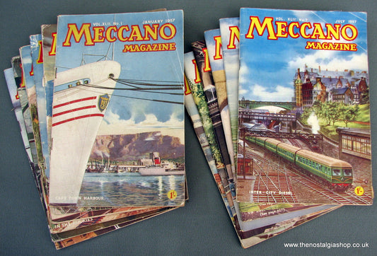 Meccano Magazines 1957. Full year 12 issues.