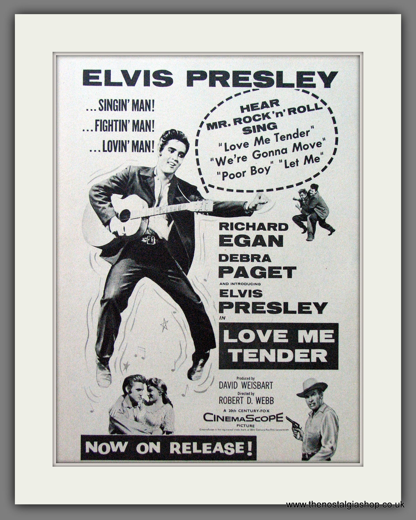 Love Me Tender. Elvis Presley's First Film! Vintage Advert 1957 (ref AD56284)