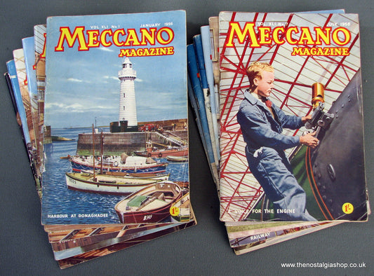 Meccano Magazines 1956. Full year 12 issues.