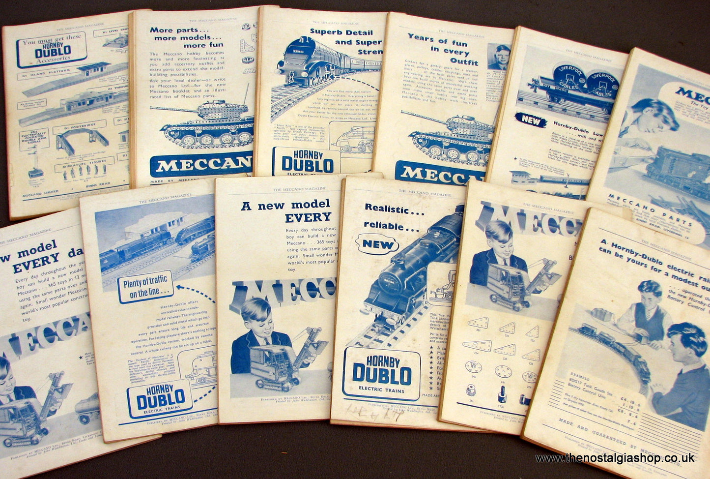 Meccano Magazines 1954. Full year 12 issues.
