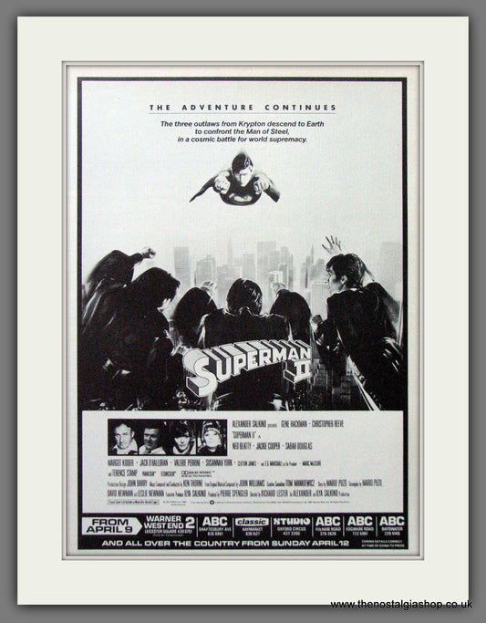 Superman II. Christopher Reeve. Vintage Advert 1981 (ref AD56301)