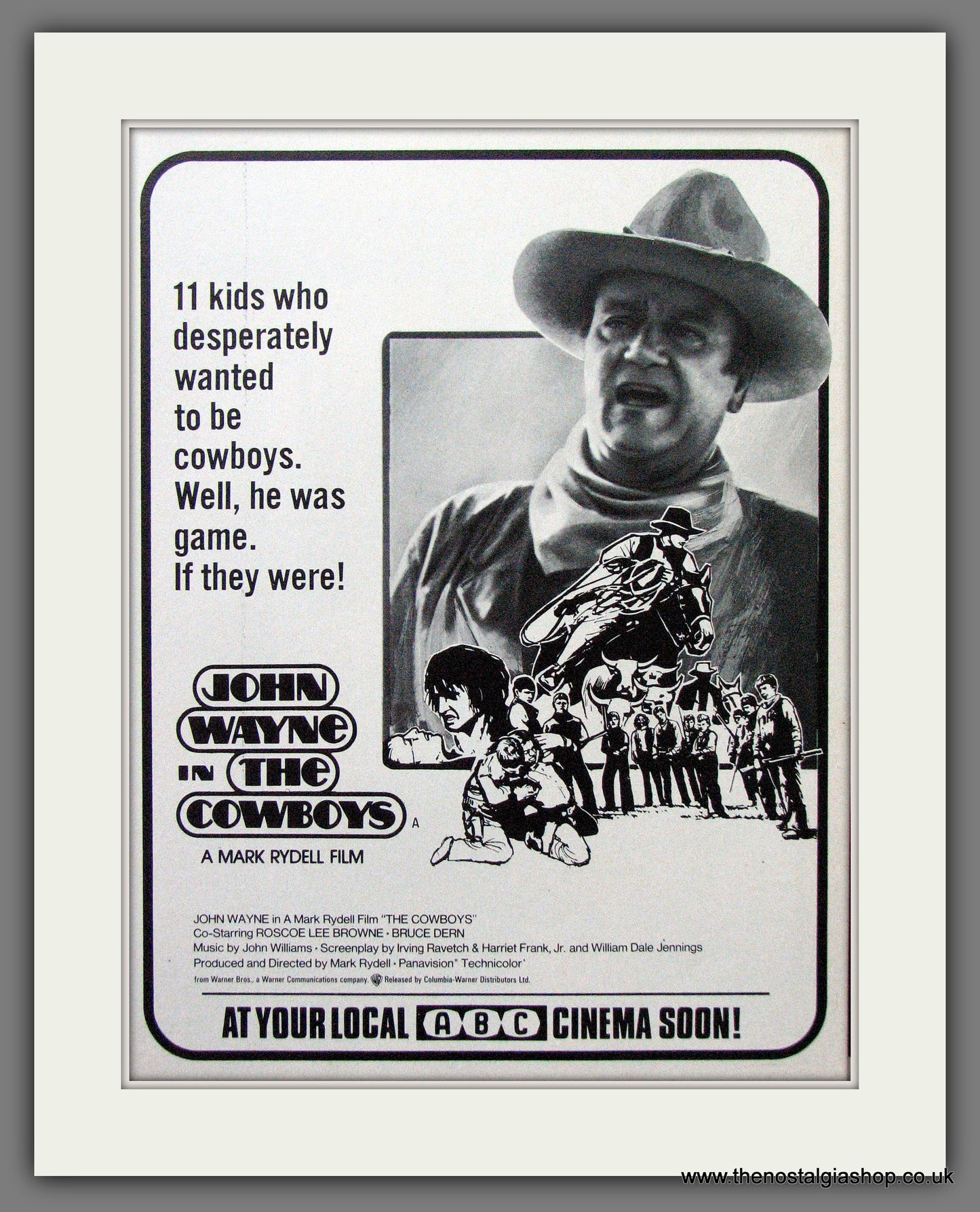 The Cowboys. John Wayne. Vintage Advert 1972 (ref AD56308)