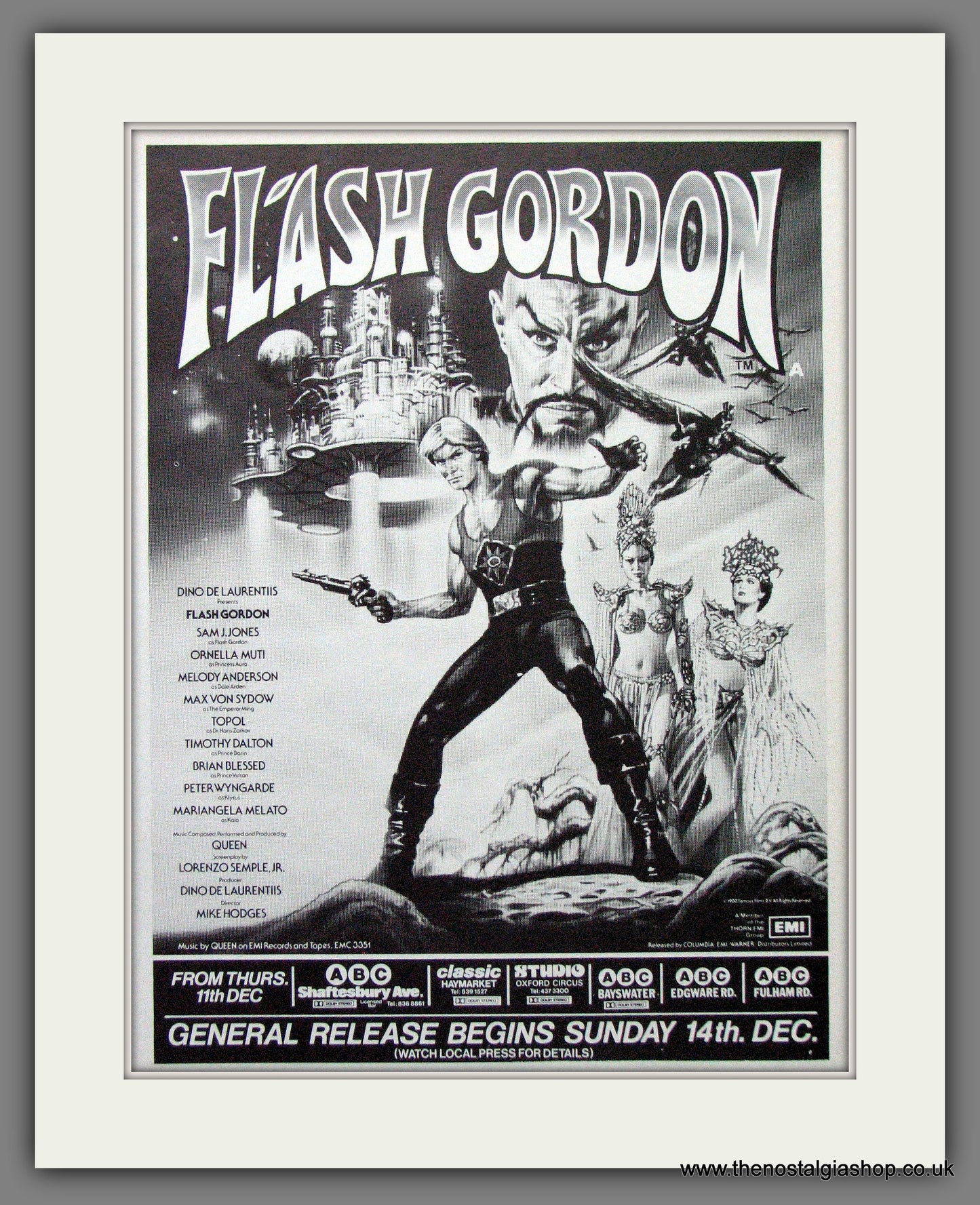 Flash Gordon. Sam Jones. Vintage Advert 1981 (ref AD56314)